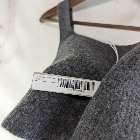 Everlane Tank Top Women Gray Cozy Stretch Cami Sweater Crop Wool Yak - Picture 8 of 10